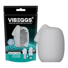 VIBEGGS - masturbator wibrujące jajko z wypustkami - biały