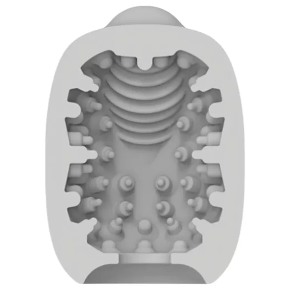 VIBEGGS - masturbator wibrujące jajko z wypustkami - biały