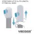VIBEGGS Naughty Nubs - wibrujące jajko masturbator (biały)