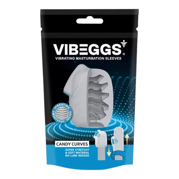 VIBEGGS Candy Curves - jajko wibrujące masturbator - biały