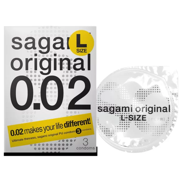 Sagami Original 0,02 L - prezerwatywy - ultracienkie - 58mm - 3 sztuki