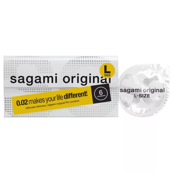 Sagami Original 0.02 L - prezerwatywy - 58mm - 6 sztuk