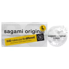   Sagami Original 0,02 L - prezerwatywy - ultracienkie - 58 mm - 12 sztuk
