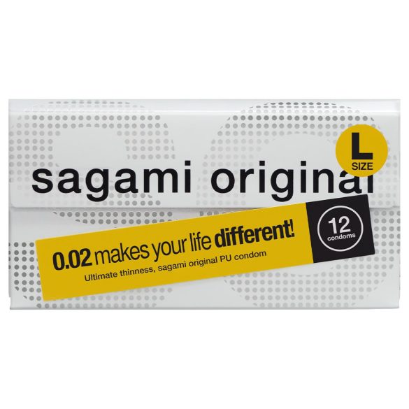 Sagami Original 0,02 L - prezerwatywy - ultracienkie - 58 mm - 12 sztuk