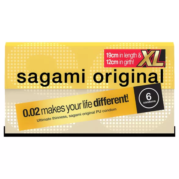 Sagami Original 0,02 XL - prezerwatywy - extra cienkie 61mm - 6 sztuk