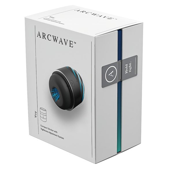 Arcwave Voy - czarny masturbator dla mężczyzn z funkcją ścisku i obrotu