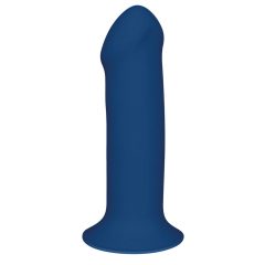   Hitsens 1 - plastyczny penis z samoprzylepnymi nakładkami (niebieski)