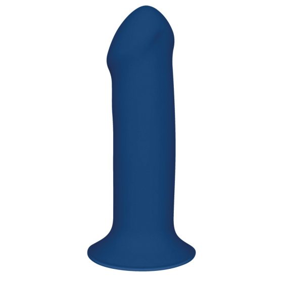 Hitsens 1 - plastyczny penis z samoprzylepnymi nakładkami (niebieski)