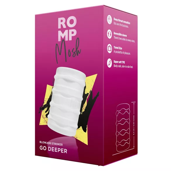 ROMP Mosh - masturbator podróżny - elastyczny - przezroczysty