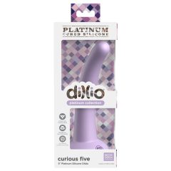   Dillio Curious Five - lepkie silikonowe dildo (15 cm) - fioletowe