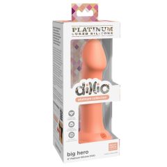   Dillio Big Hero - lepkie silikonowe dildo (17 cm) - pomarańczowy