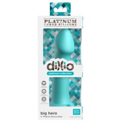   Dillio Big Hero - silikonowe dildo z lepkimi palcami (17 cm) - turkusowy