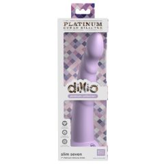   Dillio Slim Seven - dildo stymulujące żołądź z zaciskiem (20 cm) - fioletowy