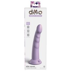   Dillio Slim Seven - dildo stymulujące żołądź z zaciskiem (20 cm) - fioletowy