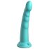 Dillio Slim Seven - przyssawkowe dildo stymulujące (20cm) - turkusowy