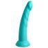 Dillio Slim Seven - przyssawkowe dildo stymulujące (20cm) - turkusowy
