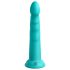Dillio Slim Seven - przyssawkowe dildo stymulujące (20cm) - turkusowy