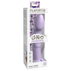   Dillio Super Eight - akrylowe silikonowe dildo z lepkimi palcami (21 cm) - fioletowy