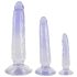 Zestaw dildo analne Crystal Clear - 3 szt. (przezroczysty-niebieski)