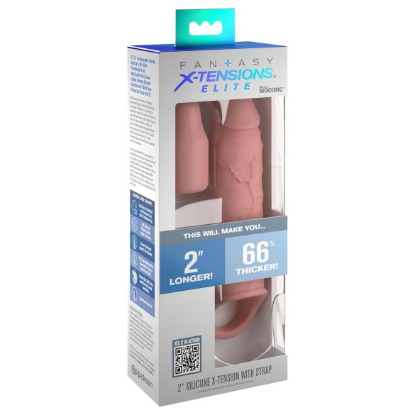 X-TENSION Elite 2 - pierścień erekcyjny z naturalną nakładką na penisa