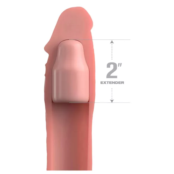 Pipedream - X-TENSION Elite 2 - nasadka na penisa z pierścieniem na jądra (naturalna)