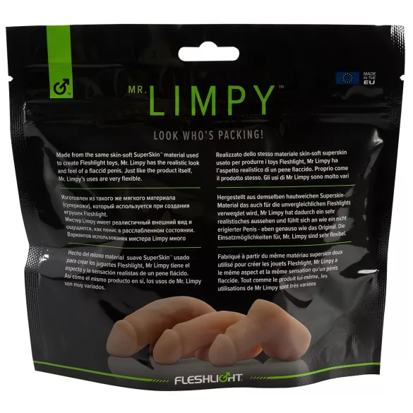 Mr. Limpy - duży realistyczny dildo - skóra - naturalny