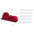 Liberator Esse Lounger - rozkładana sofa miłości 3w1 (czerwona)