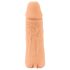 Nature Skin - męska nakładka i sztuczna pochwa - 18 cm (naturalny)