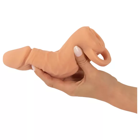 Nature Skin - nakładka na penisa i sztuczna pochwa - 18 cm - cielisty