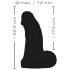 Realistixxx Real Giant - dildo z jądrami - 22 cm (czarny)