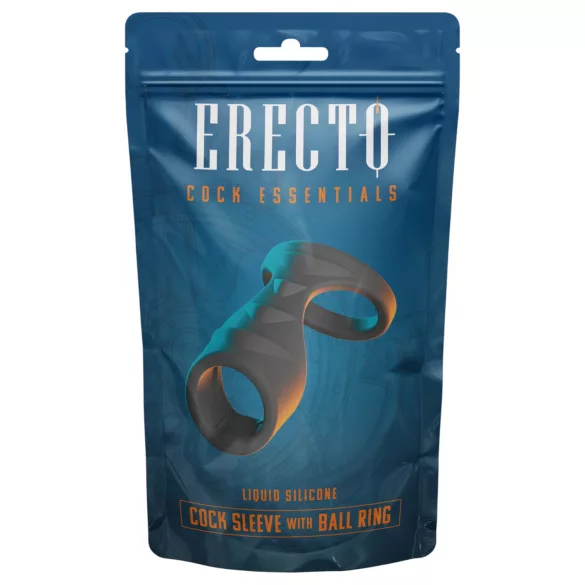 Erecto - pierścień erekcyjny 2w1 - czarny