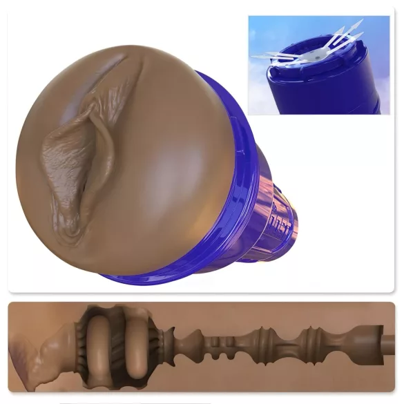Fleshlight Boost Bang - masturbator wagina realistyczna - brązowy