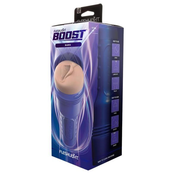 Fleshlight Boost Bang - masturbator wagina realistyczna - brązowy