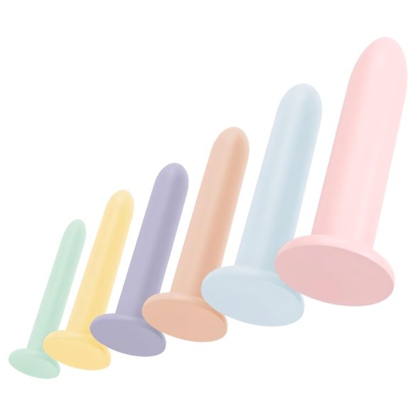 Six in a Row - zestaw trenażerów dildo - 6 szt. (kolorowe)