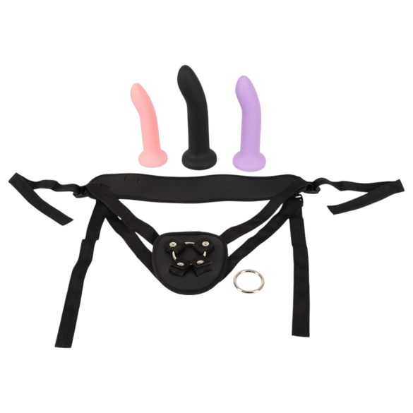 You2Toys - zestaw czarnych dildo do przypinania
