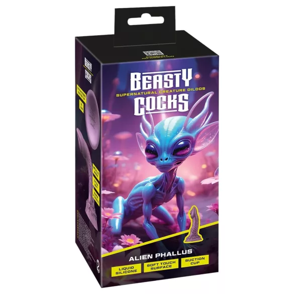 Beasty Cocks - dildo alien - realistyczny kształt - silikon, fioletowy