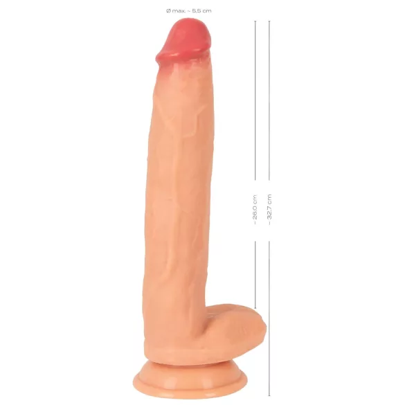 Realistixxx Real Giant - duży realistyczny dildo z jądrami - kolor cielisty