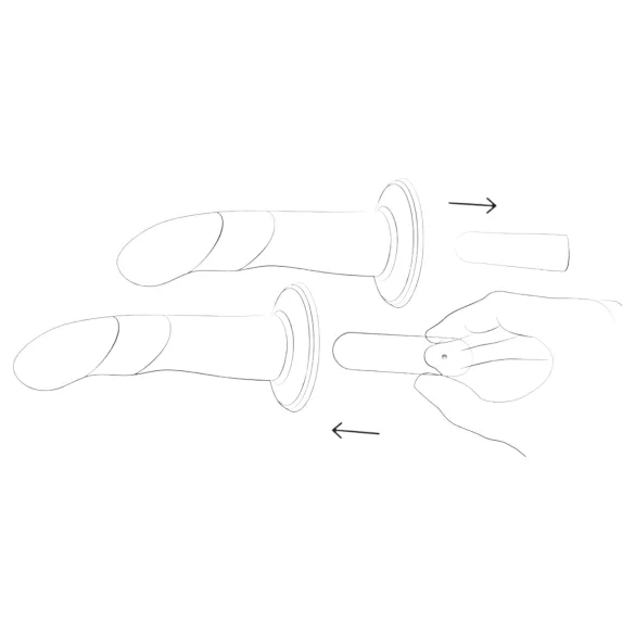 ROMP Piccolo - dildo silikonowe elastyczne - niebiesko-fioletowy