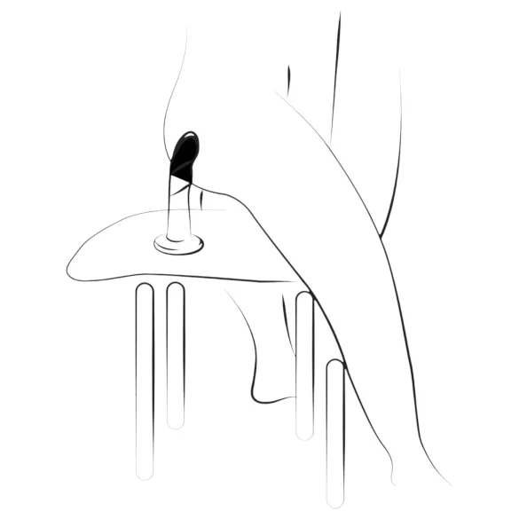 ROMP Piccolo - dildo silikonowe elastyczne - niebiesko-fioletowy