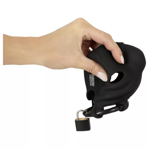 Black Velvets - klatka na penisa i jądra - czarna