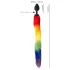 You2Toys - silikonowy analny plug i ogon (tęcza)