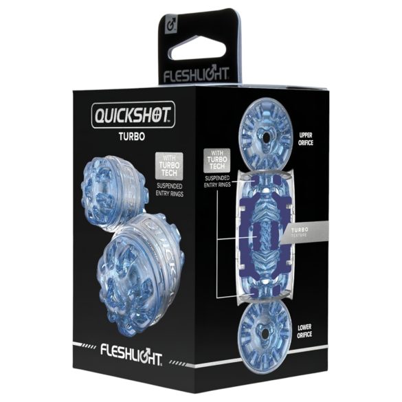 Fleshlight Quickshot Turbo - masturbator podróżny - niebieski