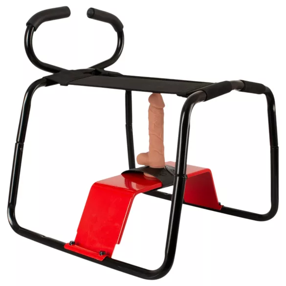 THE BANGER - Ultimate Sex Stool krzesło seksualne z realistycznym dildosem (czarne)
