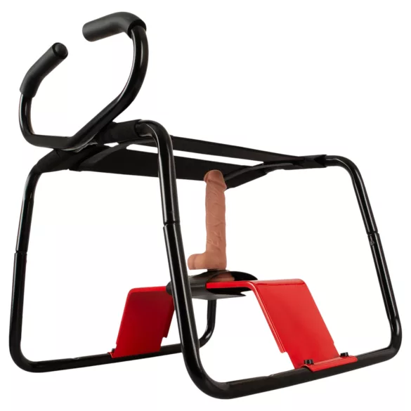 THE BANGER - Ultimate Sex Stool krzesło seksualne z realistycznym dildosem (czarne)