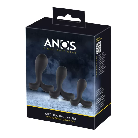 ANOS - zestaw korków analnych - treningowe - czarne