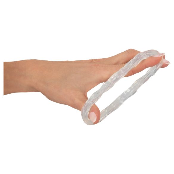 Beau Coeur Parinor - pierścień na penisa i jądra - silikon przezroczysty