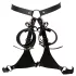 Bad Kitty - otwarty harness z kajdankami (czarny)