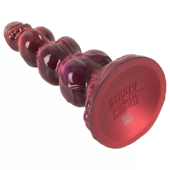 Beasty Cocks - Wilkołak Willie dildo z przyssawką - bordowy (21 cm)