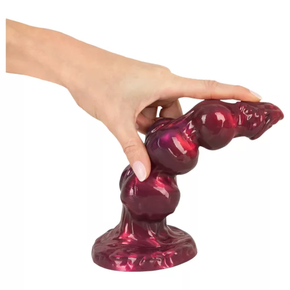 Beasty Cocks - Wilkołak Willie dildo z przyssawką - bordowy (21 cm)