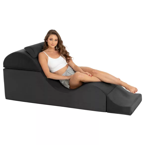 Liberator Aria Flip Chaise - modułowa sofa tantra - 3‑częściowa (czarna)